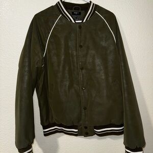 Forever 21, Men’s Faux Croc. Varsity Jacket, M.